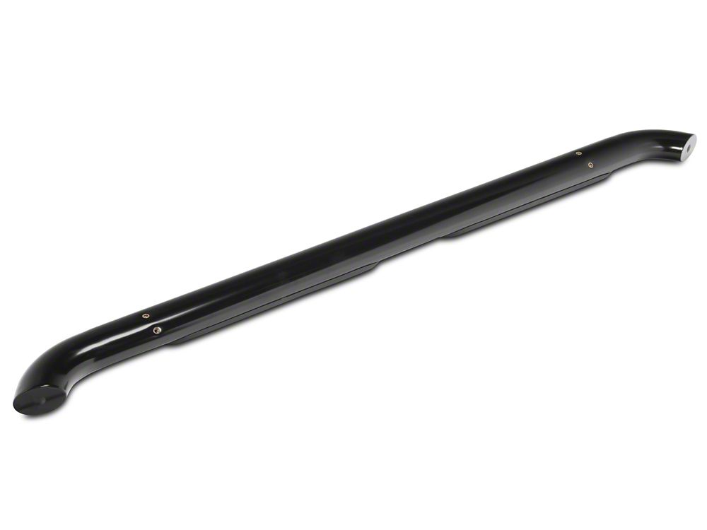RedRock 4-Inch Oval Bent End Side Step Bars; Black (17-25 F-250 Super Duty SuperCab)