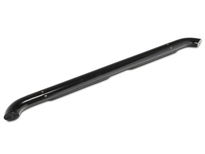 RedRock 4-Inch Oval Bent End Side Step Bars; Black (17-25 F-250 Super Duty SuperCab)