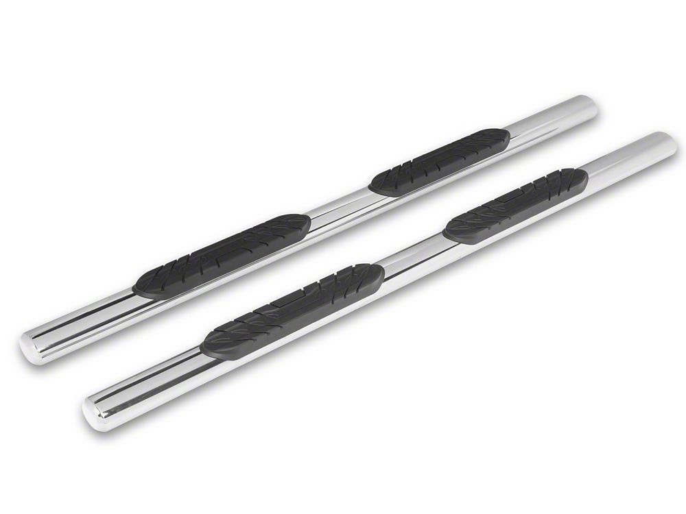 RedRock 4-Inch Oval Straight Side Step Bars; Stainless Steel (17-25 F-250 Super Duty SuperCab)