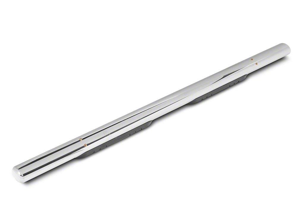 RedRock 4-Inch Oval Straight Side Step Bars; Stainless Steel (17-25 F-250 Super Duty SuperCab)