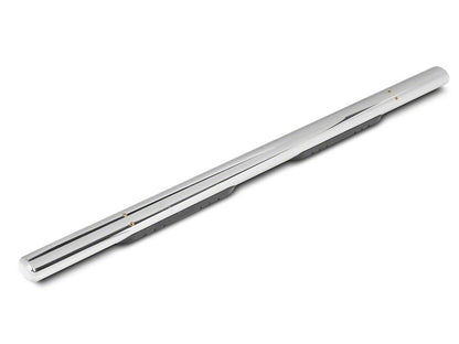 RedRock 4-Inch Oval Straight Side Step Bars; Stainless Steel (17-25 F-250 Super Duty SuperCab)
