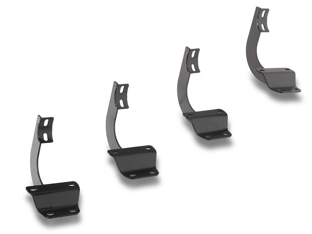 RedRock 4-Inch Oval Straight Side Step Bars; Stainless Steel (17-25 F-250 Super Duty SuperCab)