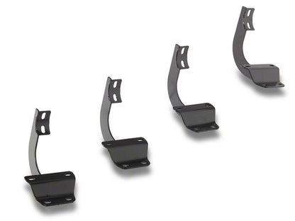 RedRock 4-Inch Oval Straight Side Step Bars; Stainless Steel (17-25 F-250 Super Duty SuperCab)