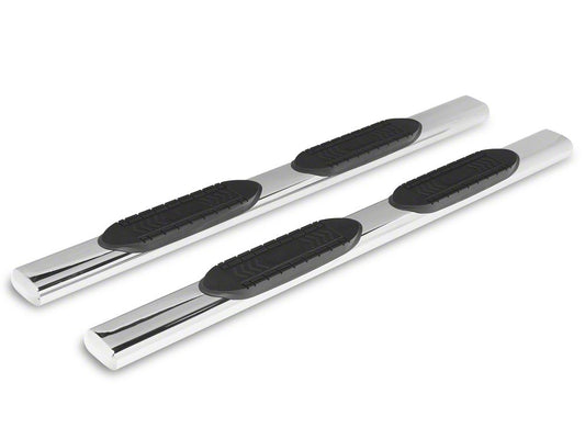 RedRock 6-Inch Oval Straight End Side Step Bars; Stainless Steel (17-25 F-250 Super Duty SuperCab)
