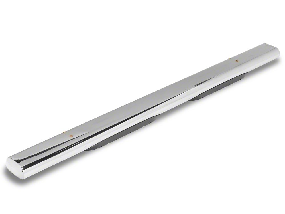 RedRock 6-Inch Oval Straight End Side Step Bars; Stainless Steel (17-25 F-250 Super Duty SuperCab)