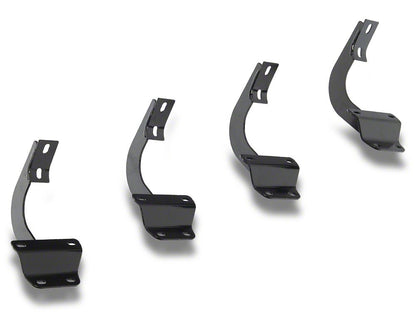 RedRock 6-Inch Oval Straight End Side Step Bars; Stainless Steel (17-25 F-250 Super Duty SuperCab)
