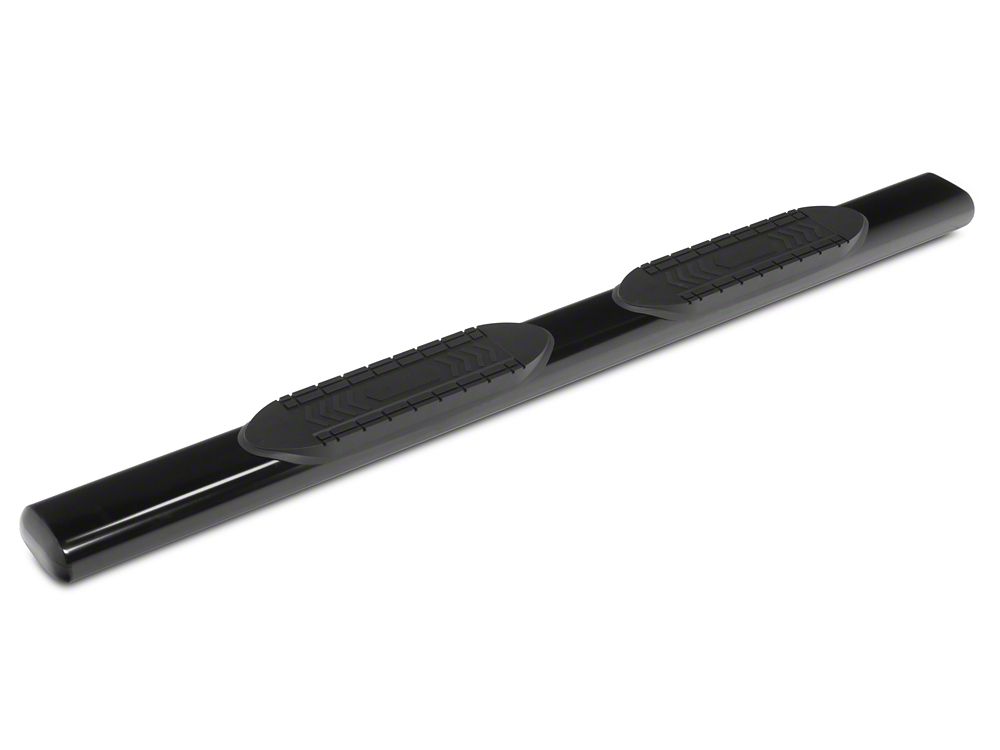 RedRock 6-Inch Oval Straight End Side Step Bars; Black (17-25 F-250 Super Duty SuperCab)