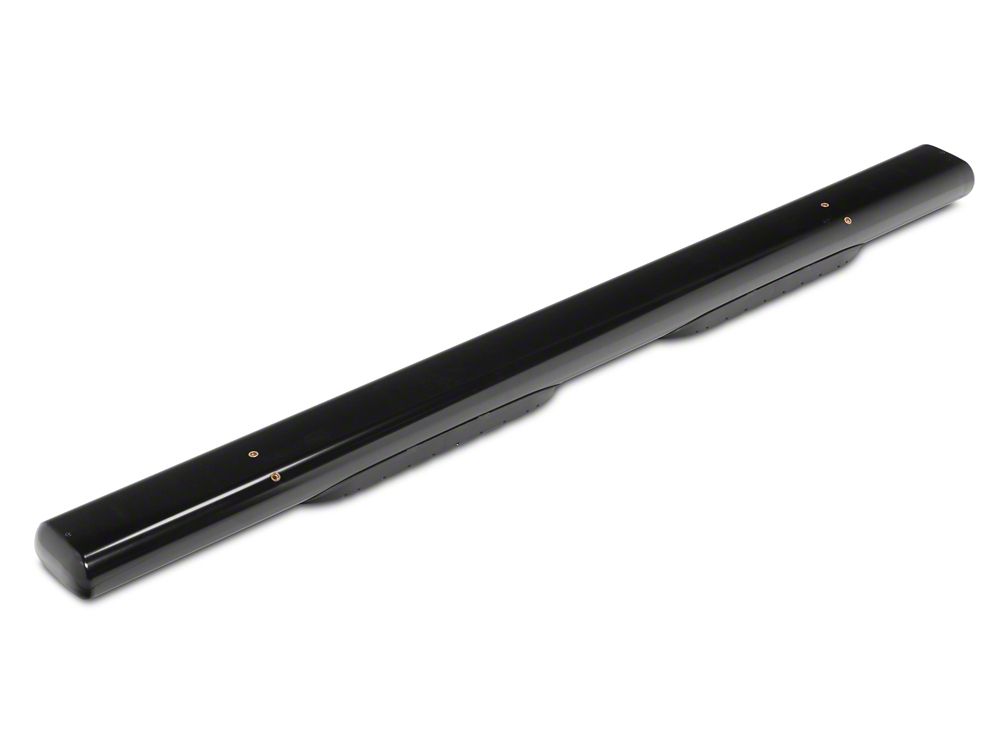 RedRock 6-Inch Oval Straight End Side Step Bars; Black (17-25 F-250 Super Duty SuperCab)
