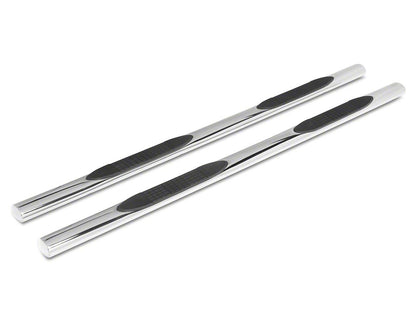 RedRock 4-Inch Oval Straight End Side Step Bars; Stainless Steel (17-25 F-250 Super Duty SuperCrew)