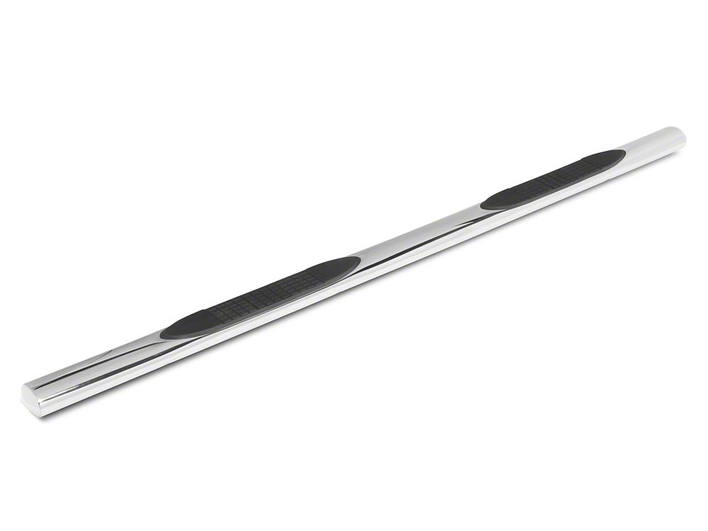 RedRock 4-Inch Oval Straight End Side Step Bars; Stainless Steel (17-25 F-250 Super Duty SuperCrew)