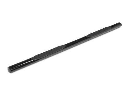 RedRock 4-Inch Oval Straight End Side Step Bars; Black (17-25 F-250 Super Duty SuperCrew)