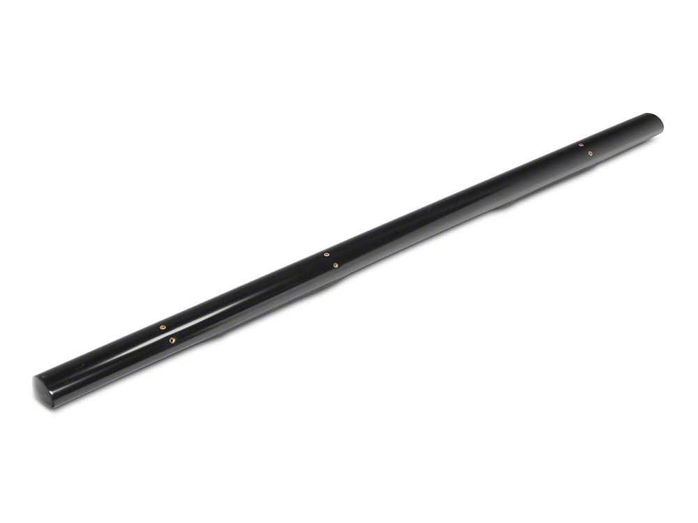 RedRock 4-Inch Oval Straight End Side Step Bars; Black (17-25 F-250 Super Duty SuperCrew)