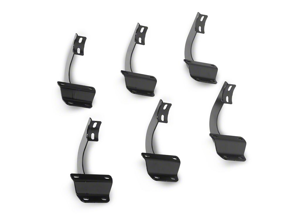 RedRock 4-Inch Oval Straight End Side Step Bars; Black (17-25 F-250 Super Duty SuperCrew)