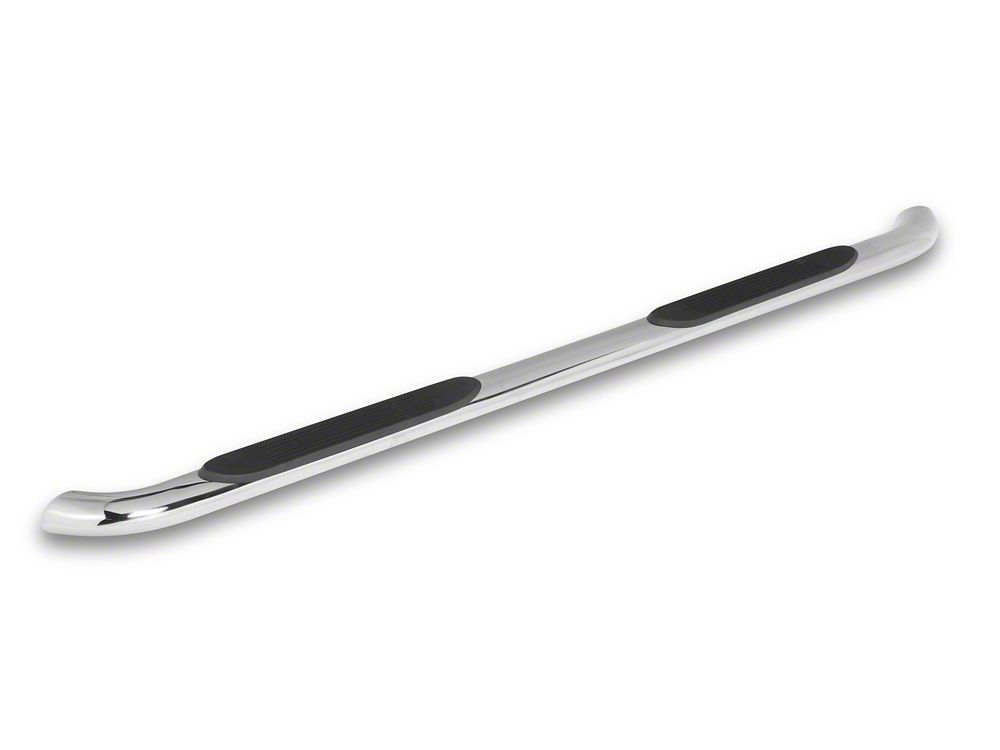 RedRock 4-Inch Oval Bent End Side Step Bars; Stainless Steel (17-25 F-250 Super Duty SuperCrew)