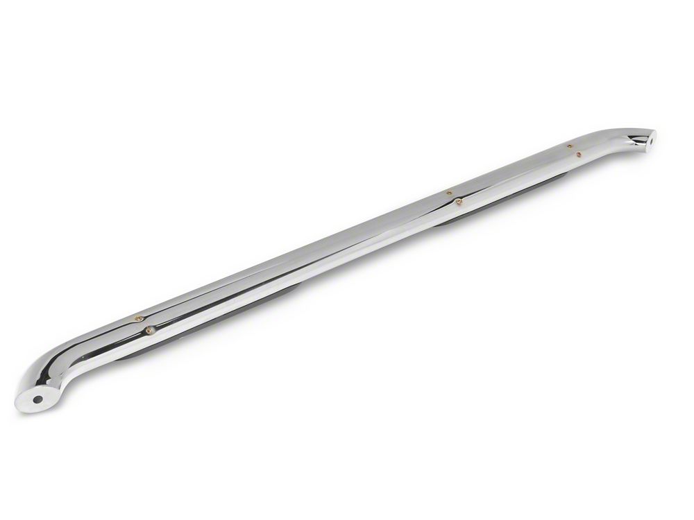 RedRock 4-Inch Oval Bent End Side Step Bars; Stainless Steel (17-25 F-250 Super Duty SuperCrew)