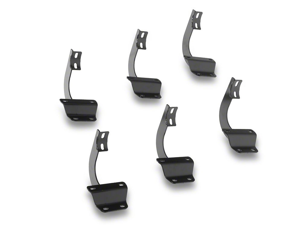 RedRock 4-Inch Oval Bent End Side Step Bars; Stainless Steel (17-25 F-250 Super Duty SuperCrew)