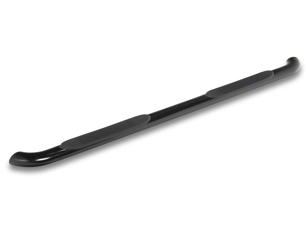 RedRock 4-Inch Oval Bent End Side Step Bars; Black (17-25 F-250 Super Duty SuperCrew)