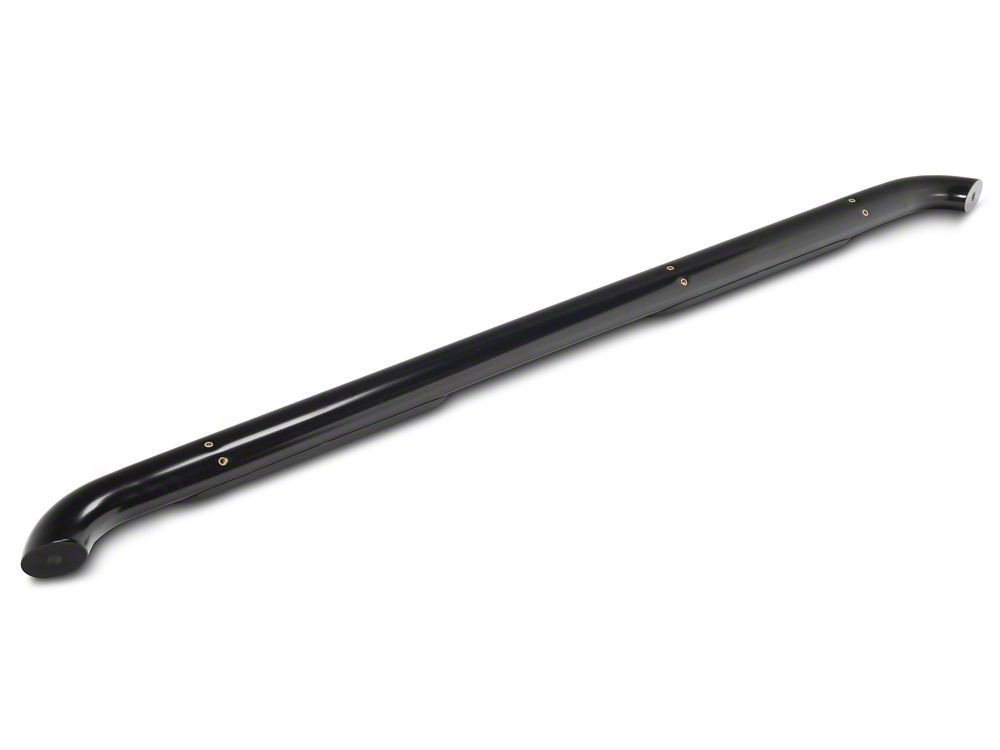 RedRock 4-Inch Oval Bent End Side Step Bars; Black (17-25 F-250 Super Duty SuperCrew)