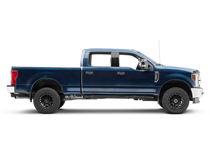 RedRock 4-Inch Oval Bent End Side Step Bars; Black (17-25 F-250 Super Duty SuperCrew)