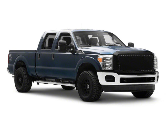 RedRock Evolution Stainless Steel Wire Mesh Upper Replacement Grille; Black (11-16 F-250 Super Duty)