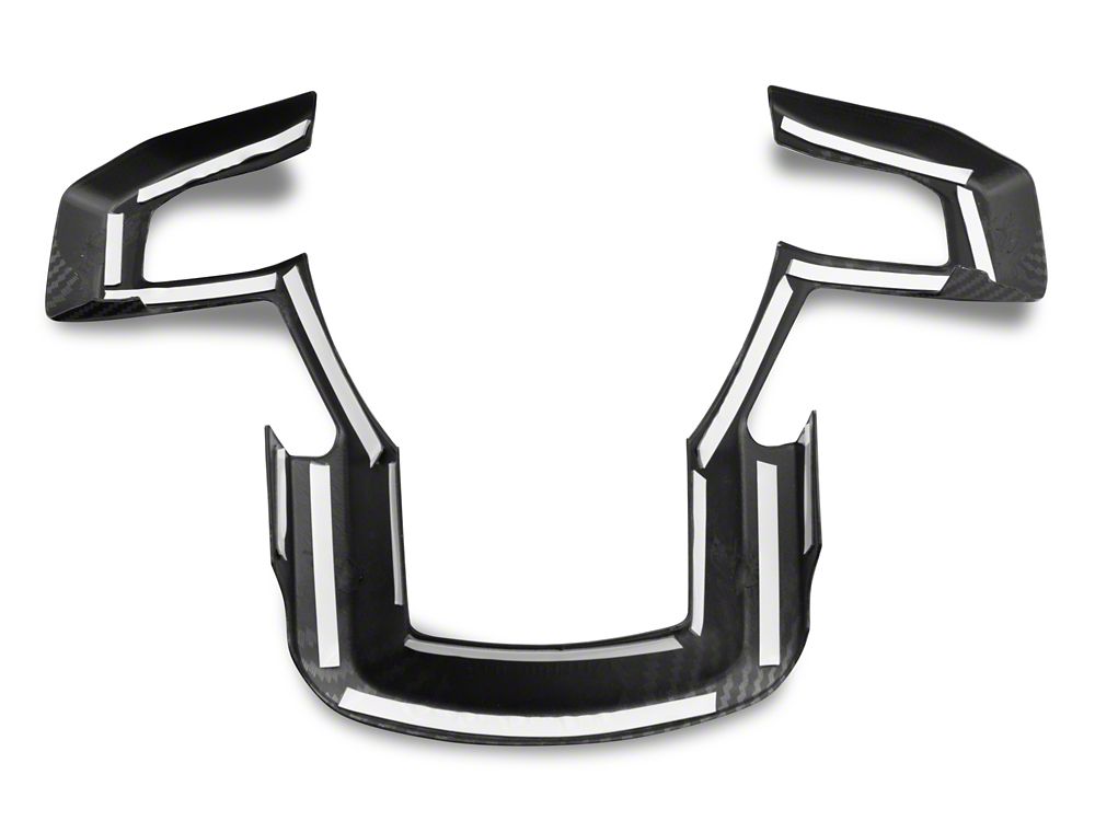 RedRock Steering Wheel Trim; Carbon Fiber (17-22 F-250 Super Duty)