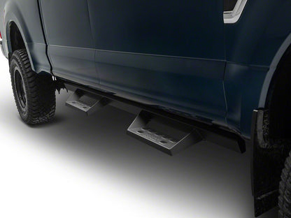 RedRock 4-Inch Drop TC1 Running Boards; Textured Black (17-25 F-250 Super Duty SuperCrew)
