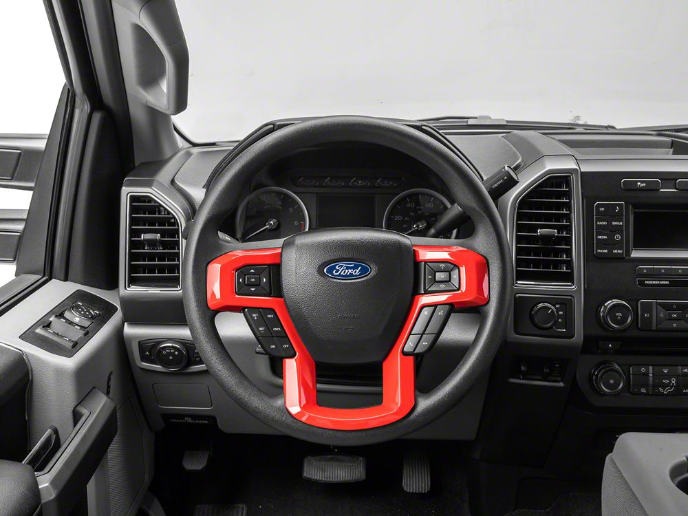 RedRock Steering Wheel Trim; Red (17-22 F-250 Super Duty)