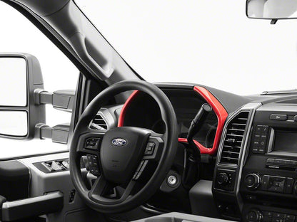 RedRock Gauge Cluster Bezel; Red (17-22 F-250 Super Duty)