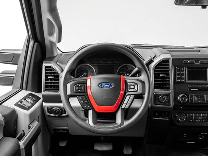 RedRock Steering Wheel Horn Trim; Red (17-22 F-250 Super Duty)