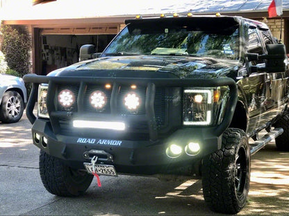 RedRock Baja Upper Replacement Grille; Matte Black (11-16 F-350 Super Duty)