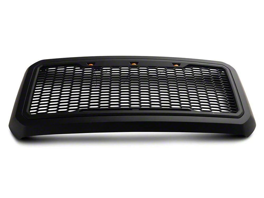 RedRock Baja Upper Replacement Grille; Matte Black (11-16 F-350 Super Duty)