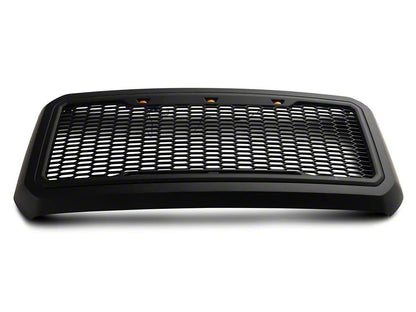 RedRock Baja Upper Replacement Grille; Matte Black (11-16 F-350 Super Duty)