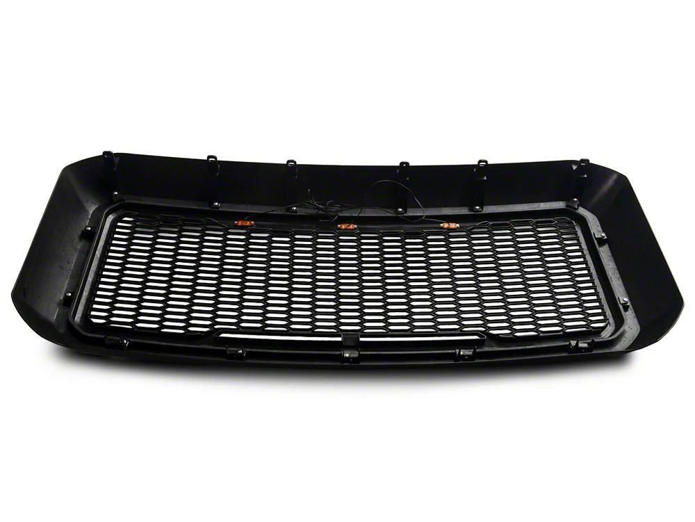 RedRock Baja Upper Replacement Grille; Matte Black (11-16 F-350 Super Duty)