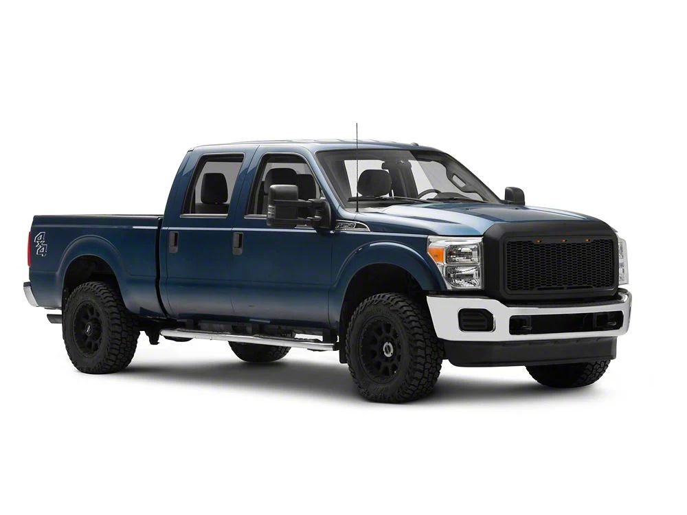 RedRock Baja Upper Replacement Grille; Matte Black (11-16 F-250 Super Duty)