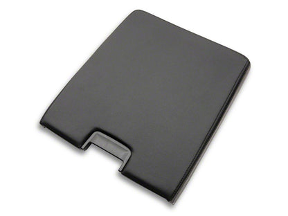 RedRock Replacement Leather Center Console Cover Only; Black (07-14 Sierra 3500 HD)