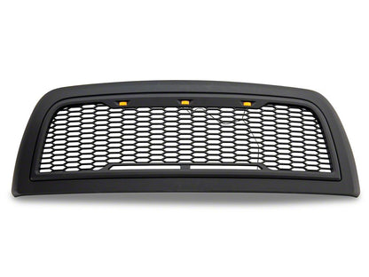 RedRock Baja Upper Replacement Grille with LED; Matte Black (10-18 RAM 3500)