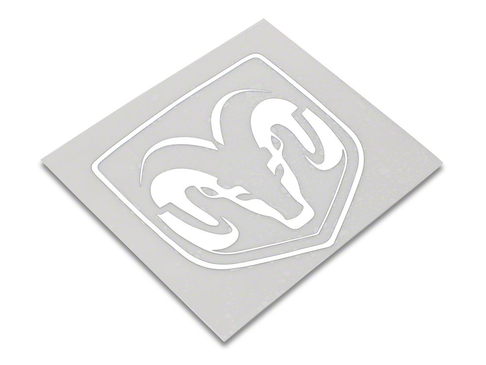 RAM Licensed by RedRock Small RAM Head Logo; White (03-18 RAM 3500)