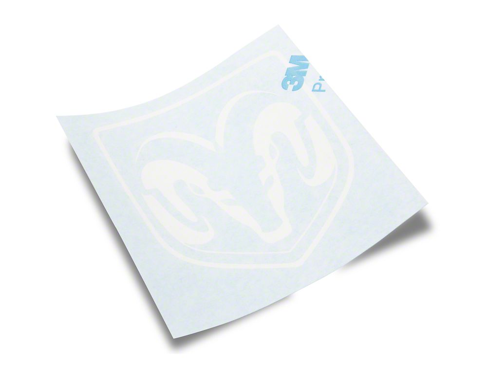 RAM Licensed by RedRock Small RAM Head Logo; White (03-18 RAM 3500)