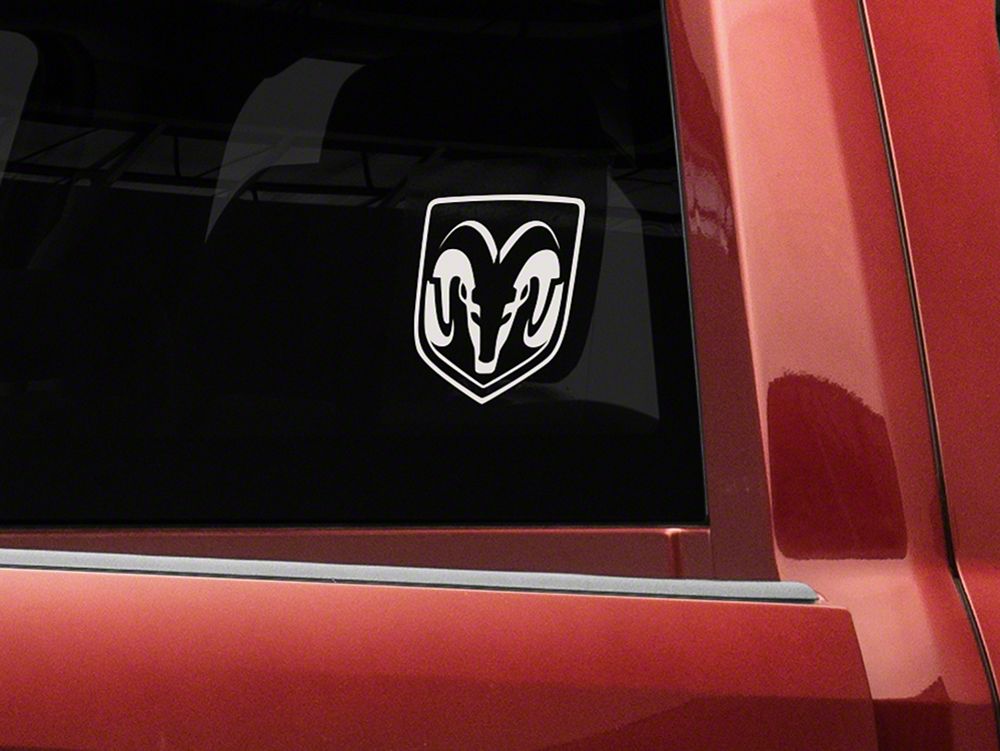 RAM Licensed by RedRock Small RAM Head Logo; White (03-18 RAM 3500)