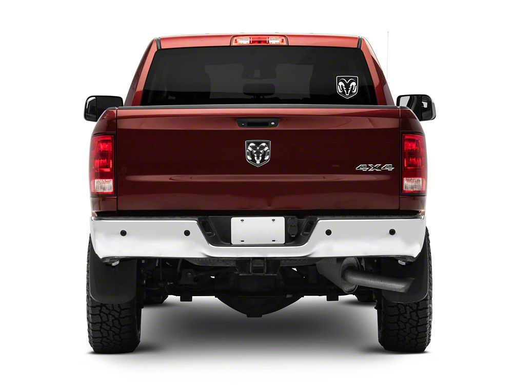 RAM Licensed by RedRock Small RAM Head Logo; White (03-18 RAM 3500)