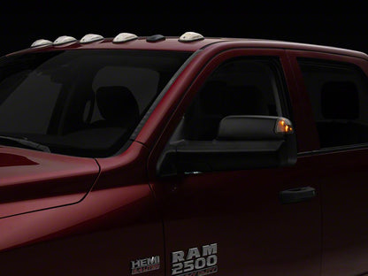 RedRock Powered Heated Towing Mirrors with Smoked Turn Signals; Black (10-18 RAM 3500)