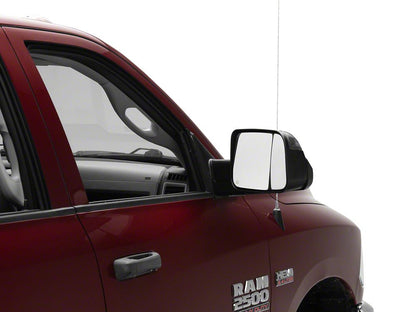RedRock Powered Heated Towing Mirrors with Smoked Turn Signals; Black (10-18 RAM 3500)