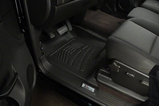 RedRock Sure-Fit Front Floor Liners; Black (07-14 Sierra 3500 HD)