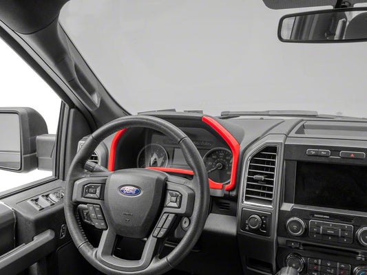 RedRock Gauge Cluster Bezel; Red (17-22 F-350 Super Duty)