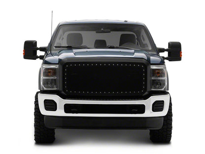 RedRock Evolution Stainless Steel Wire Mesh Upper Replacement Grille; Black (11-16 F-350 Super Duty)