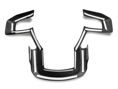 RedRock Steering Wheel Trim; Carbon Fiber (17-22 F-350 Super Duty)