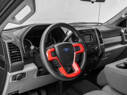RedRock Steering Wheel Trim; Red (17-22 F-350 Super Duty)