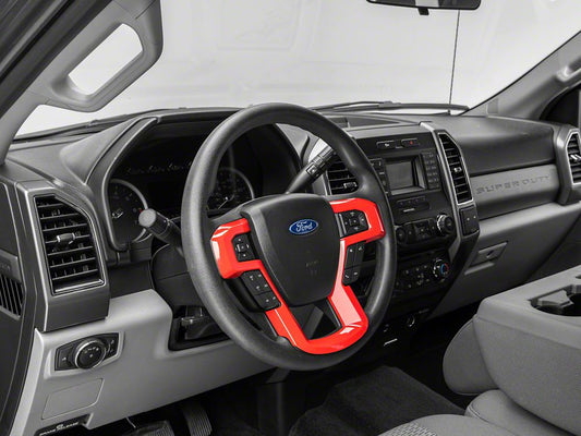 RedRock Steering Wheel Trim; Red (17-22 F-350 Super Duty)