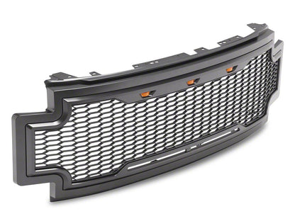 RedRock Baja Upper Replacement Grille with LED Lighting; Charcoal (17-19 F-350 Super Duty)