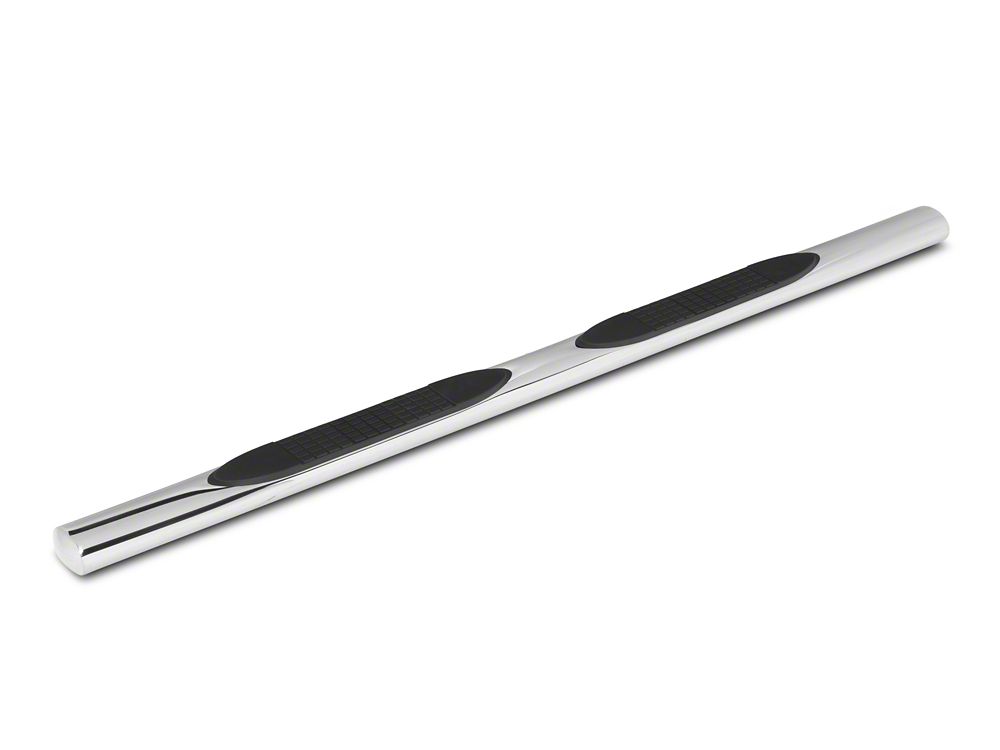 RedRock 4-Inch Oval Straight End Side Step Bars; Stainless Steel (17-25 F-350 Super Duty SuperCab)